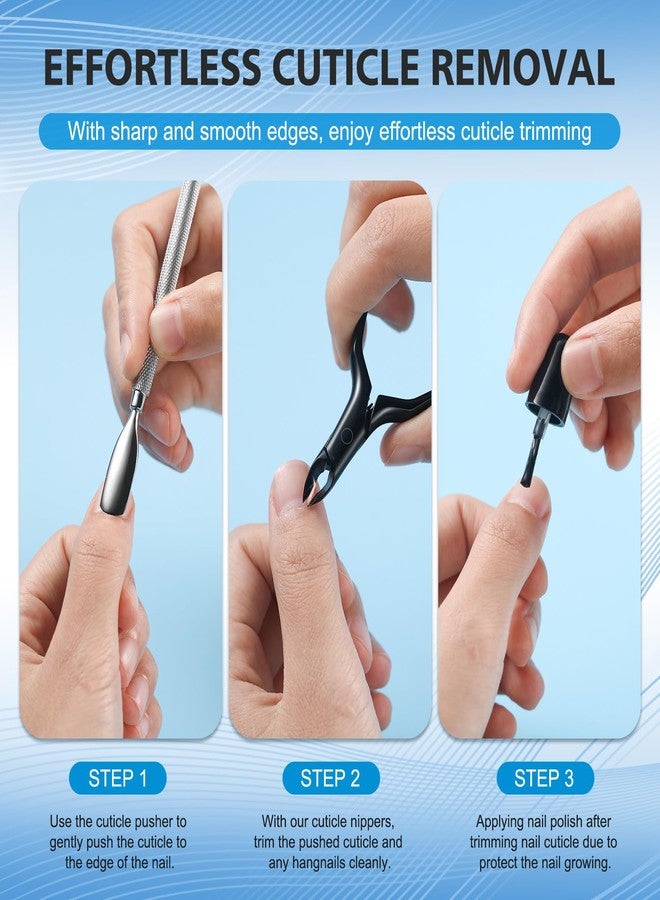 FERYES Professional 1/2 Jaw Cuticle Nippers - 4R13 Stainless Steel Cuticle Clippers with Built-in spring Design, Ultra-Sharp Precision Blades for Manicure, Pedicure & Dead Skin Removal - Image 5